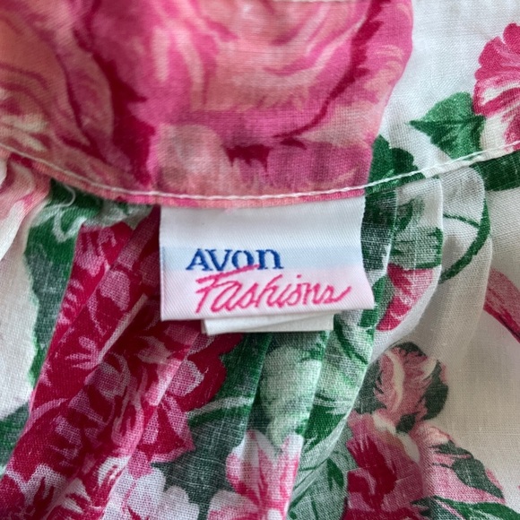 Vintage 1980s Avon Fashions 2 piece painterly floral skirt set size 5/6 - Picture 6 of 9